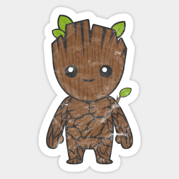 Kawaii Groot (Guardians of the Galaxy) Sticker by gabradoodle